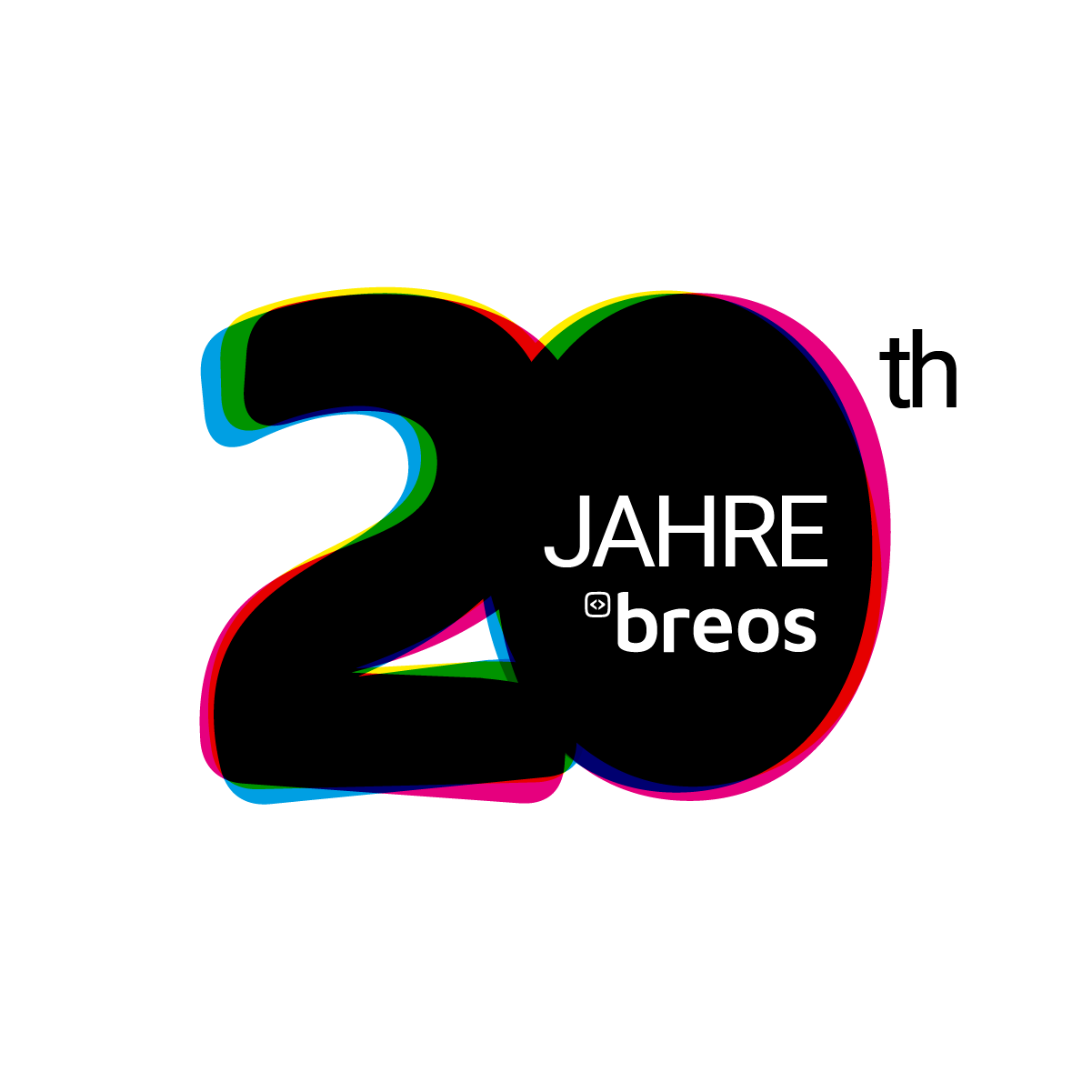 BREOS Jubiläum KI Lösungen für Unternehmen BREOS 20 Jahre Logo - Experten für KI-Entwicklung